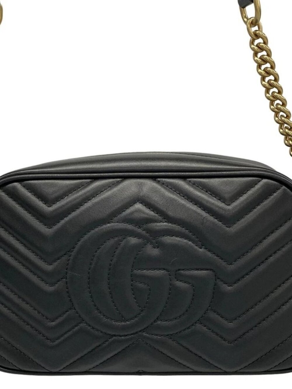 GUCCI GG Marmont 447632 Black Leather - Shoulder Bag - Picture 3 of 15